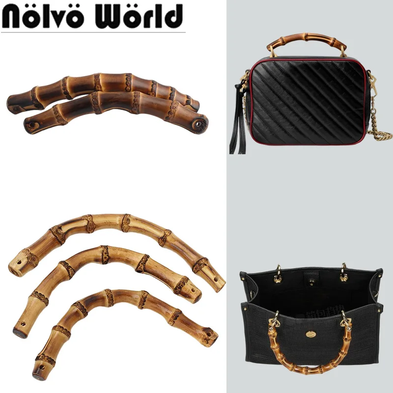 

4-10PCS Natural Original Bamboo Bags Handles Horse Shoes Buckles For Women Purses Frame Handbags Making Handcrafted Accessories