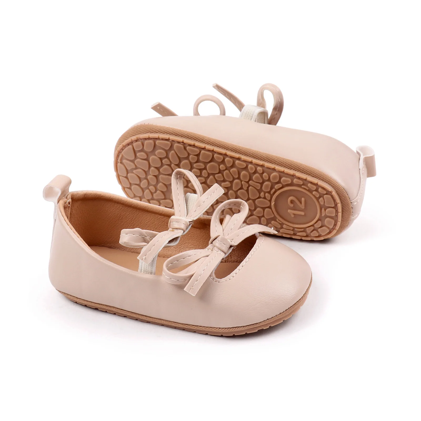 أحذية Suefunskry للأميرات للفتيات الصغيرات، أحذية أنيقة ناعمة غير قابلة للانزلاق من الأسفل أحذية المشي الأولى للأطفال الصغار