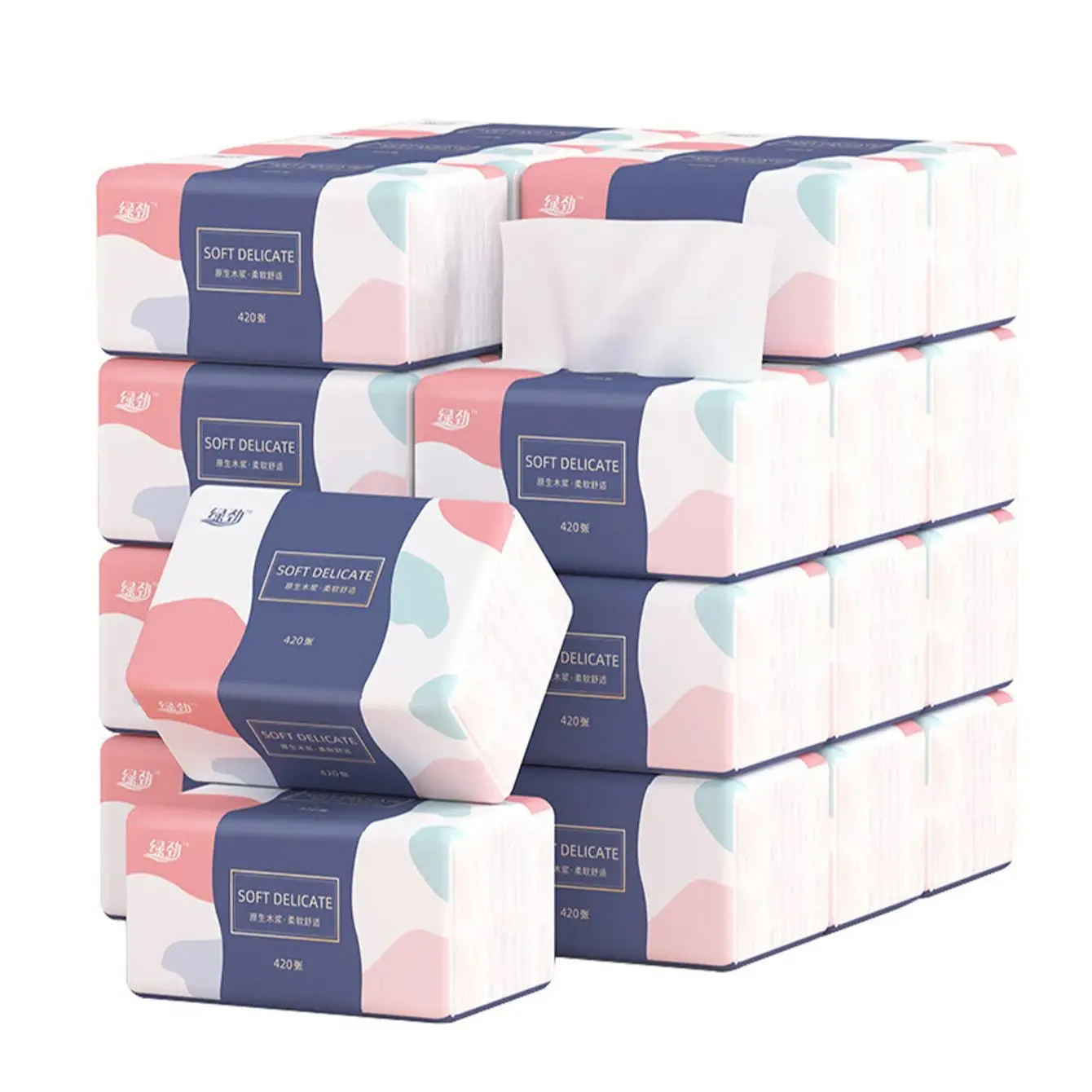 1pc/6pcs thick facial tissue paper, draw a whole box of toilet paper, hand towel, multi-purpose tissue paper