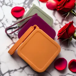 Monedero cuadrado de silicona INS, Mini bolsa de almacenamiento de auriculares, impermeable, Color sólido, portátil, pequeño, regalo