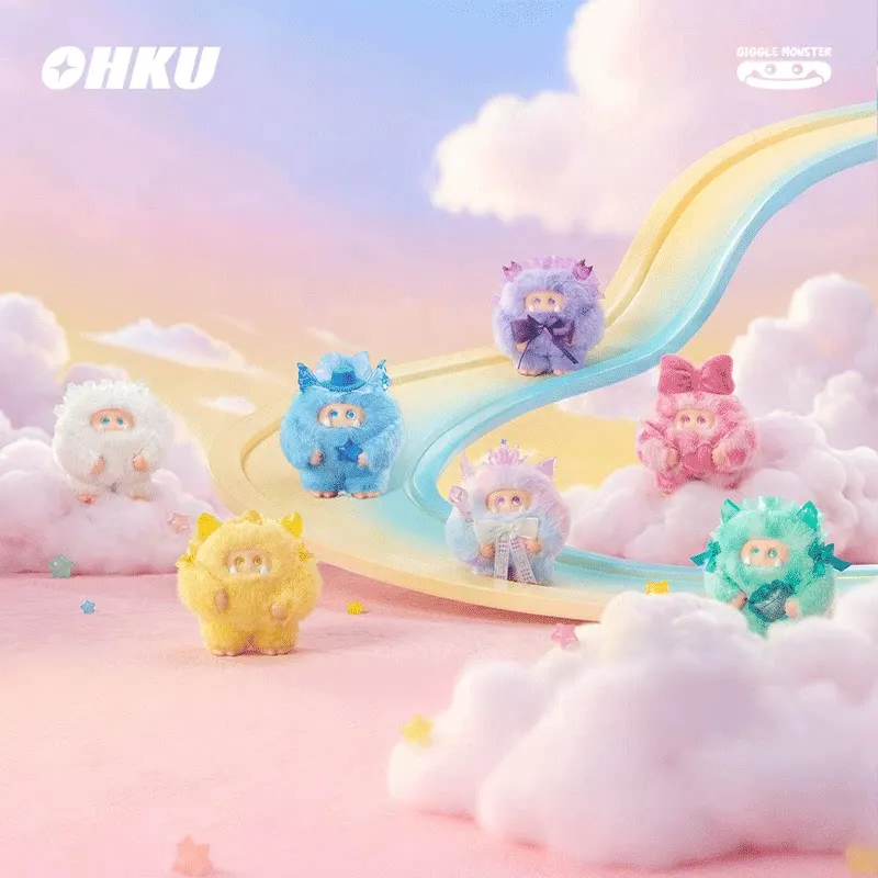 

Ohku Fluffy Monster Shining Wish Series Blind Box Plush Toy Ornament Bag Pendant Collectors Birthday Holiday Surprise Gift