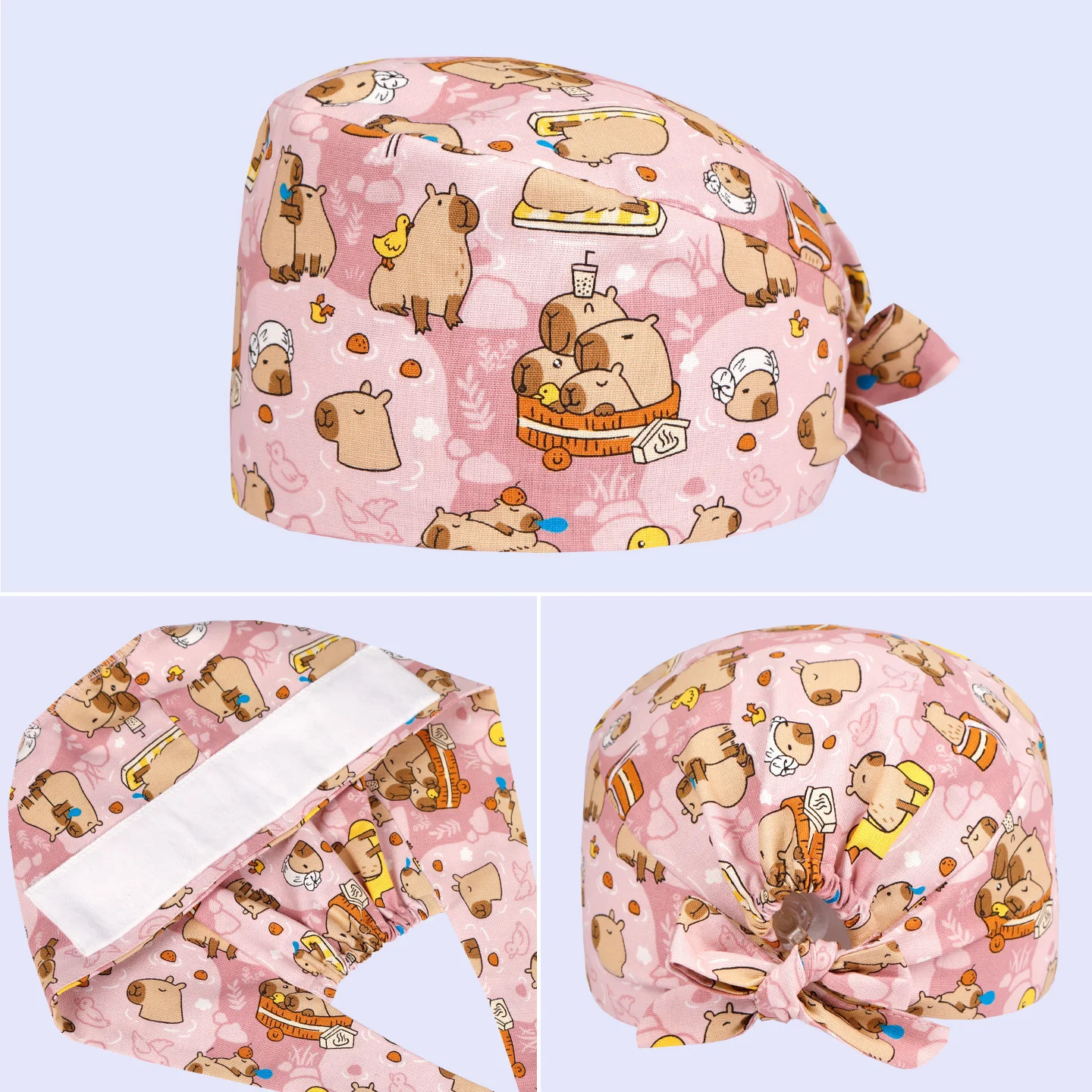 Leuke Patronen Scrub Caps Chirurgische Hoed Roze Vrouwen 100% Katoen Spa Ziekenhuis Tandheelkundige Medische Benodigdheden Operatiekamer Caps M1191