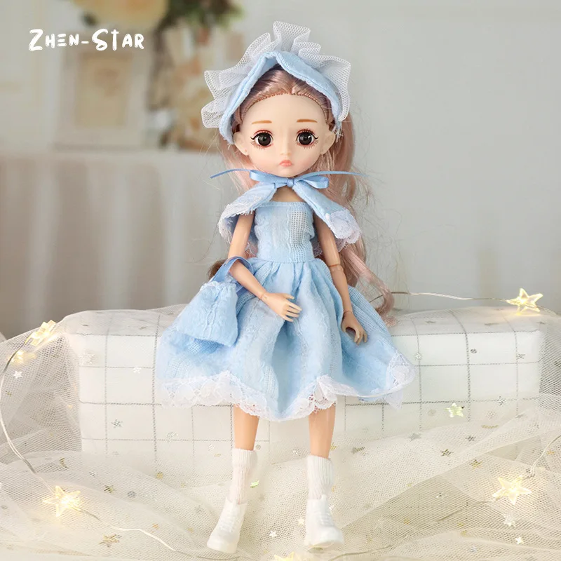 Muñeca BJD de 26cm, conjunto de ropa de vestir, 11 articulaciones, muñeca bonita móvil, muñeca de princesa para niñas, casa de juegos para niños, juguetes DIY, regalo de cumpleaños