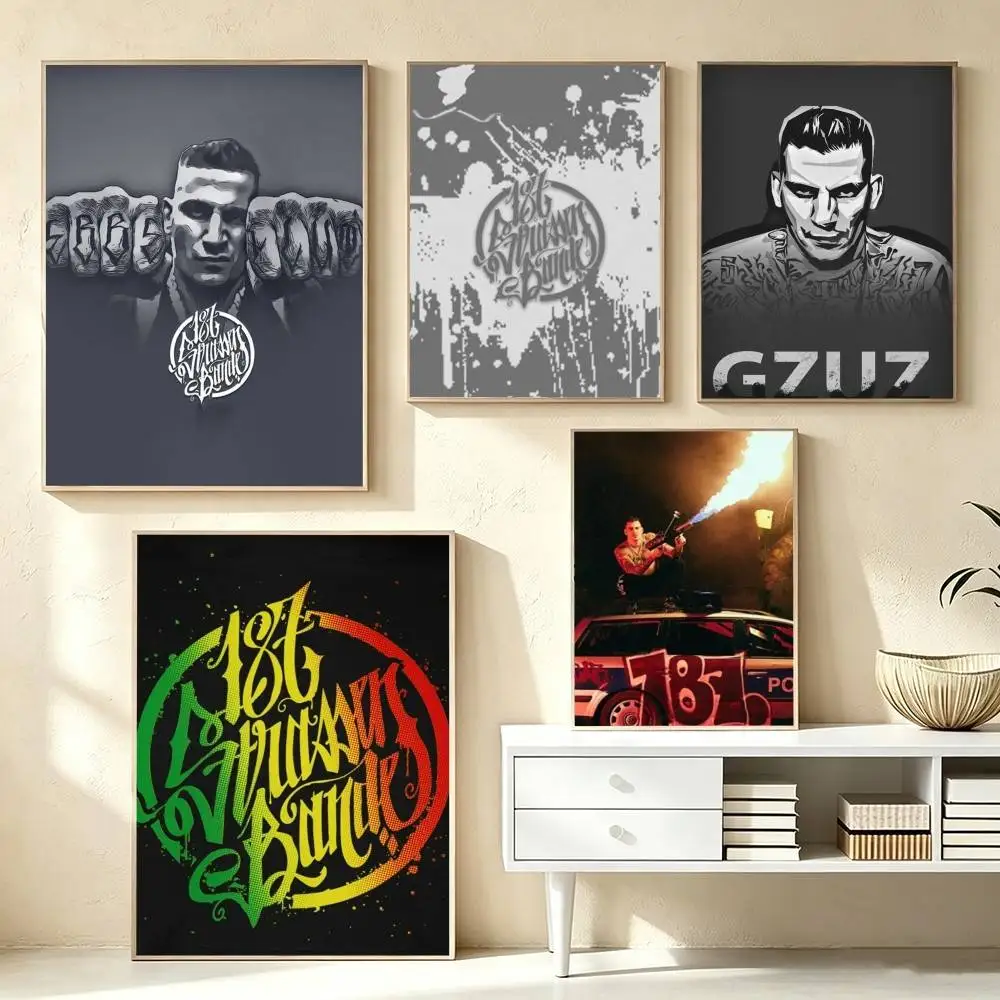 S-Strassenbande 187 M-Music  Poster Waterproof Wall Art Sticker For Bar Living Room Vintage Decor High Quality Print Gift