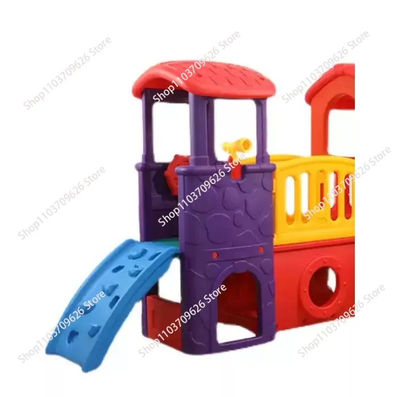 Indoor and Outdoor Plastic Combination Playground  Playhouse with Slide
