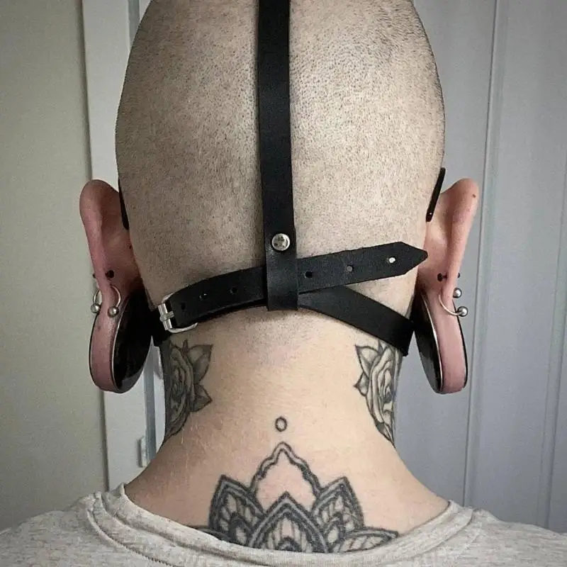 Masker Perbudakan BDSM 270D Masker Pengekangan Erotis Budak Bdsm Mainan Seks Permainan Dewasa Masker Wajah Kulit Imitasi Baru