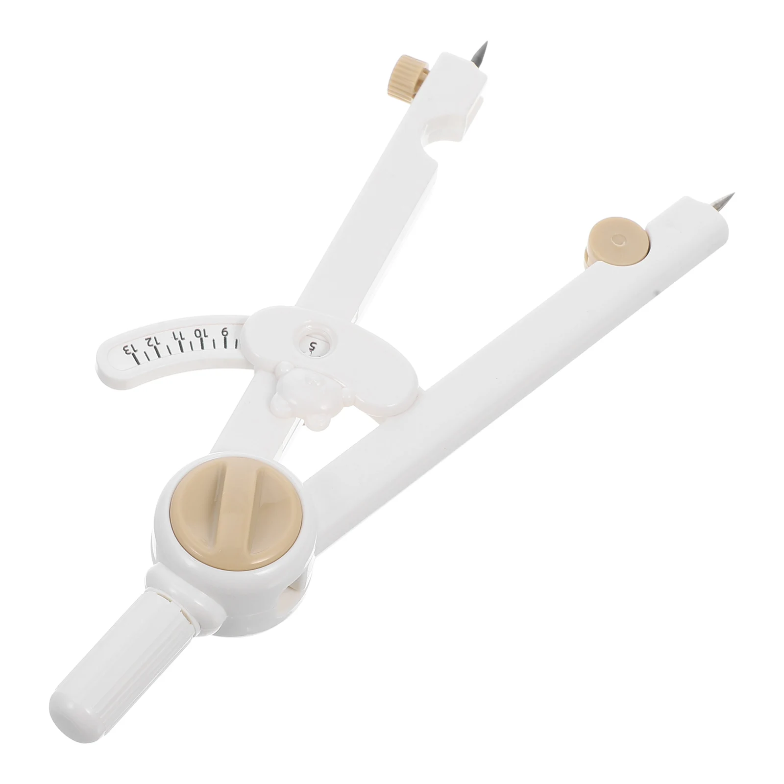 

Digital Display Scribe Tool White Plastic Scale Tool for Students Precision Geometry Circle Drafting Instrument