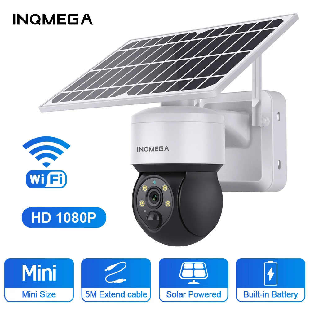 

INQMEGA HD MINI Wifi/4G PTZ Camera Outdoor 3MP AI Auto Tracking IP Camera CCTV Audio Video Surveillanc
