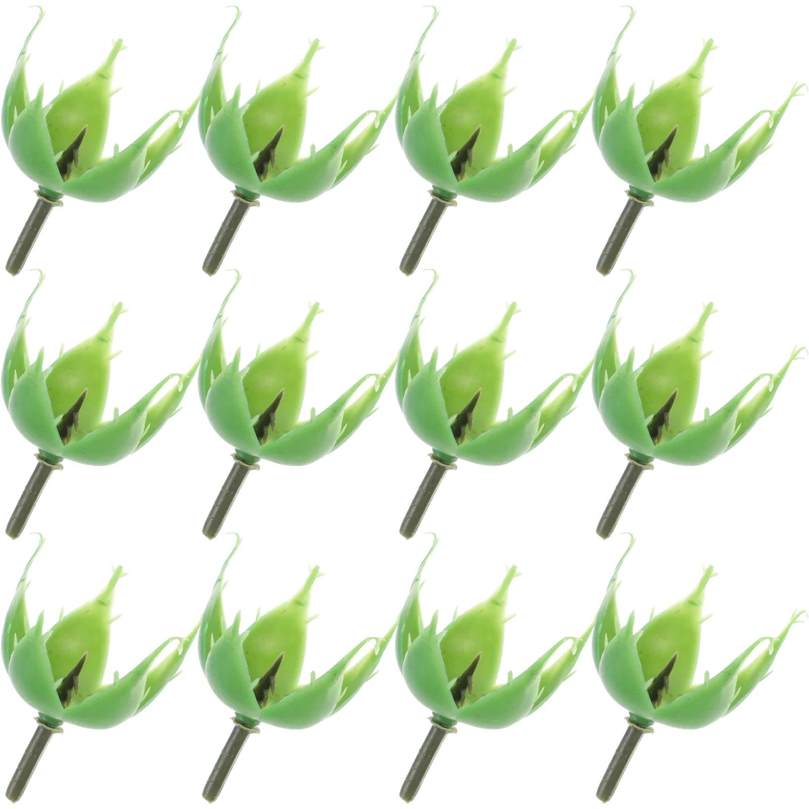 100 Pcs Soap Flower Holder Artificial Flowers Plastic Green Sepals DIY Materials Fake Calyxes