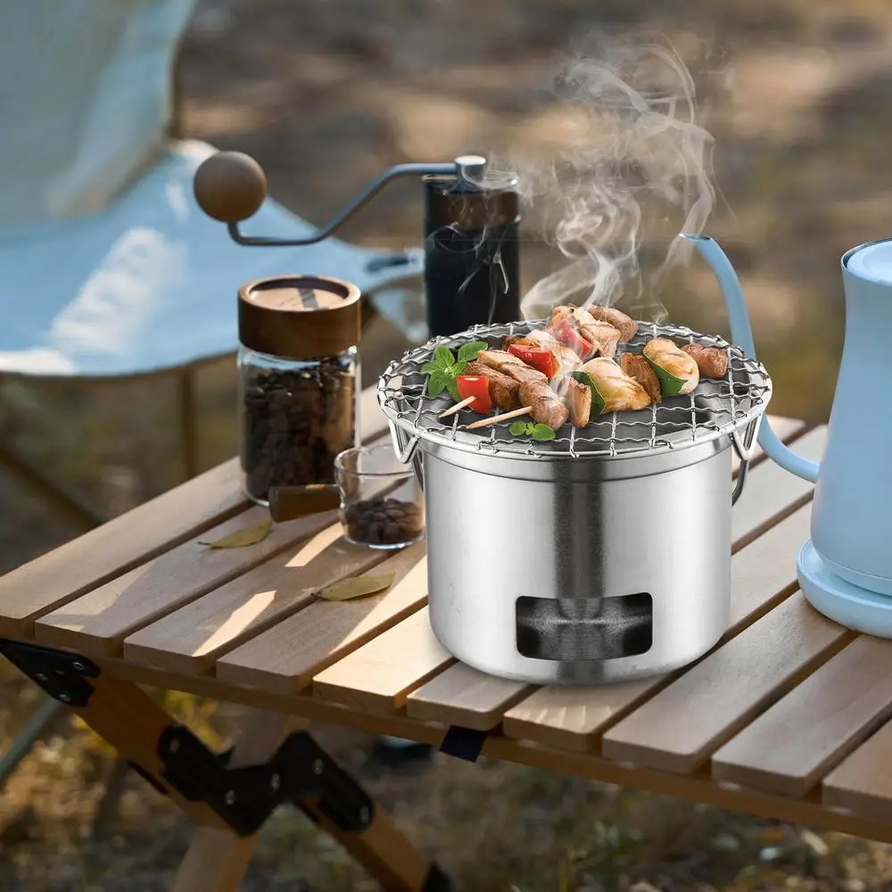 mini brazier stand for camping  household