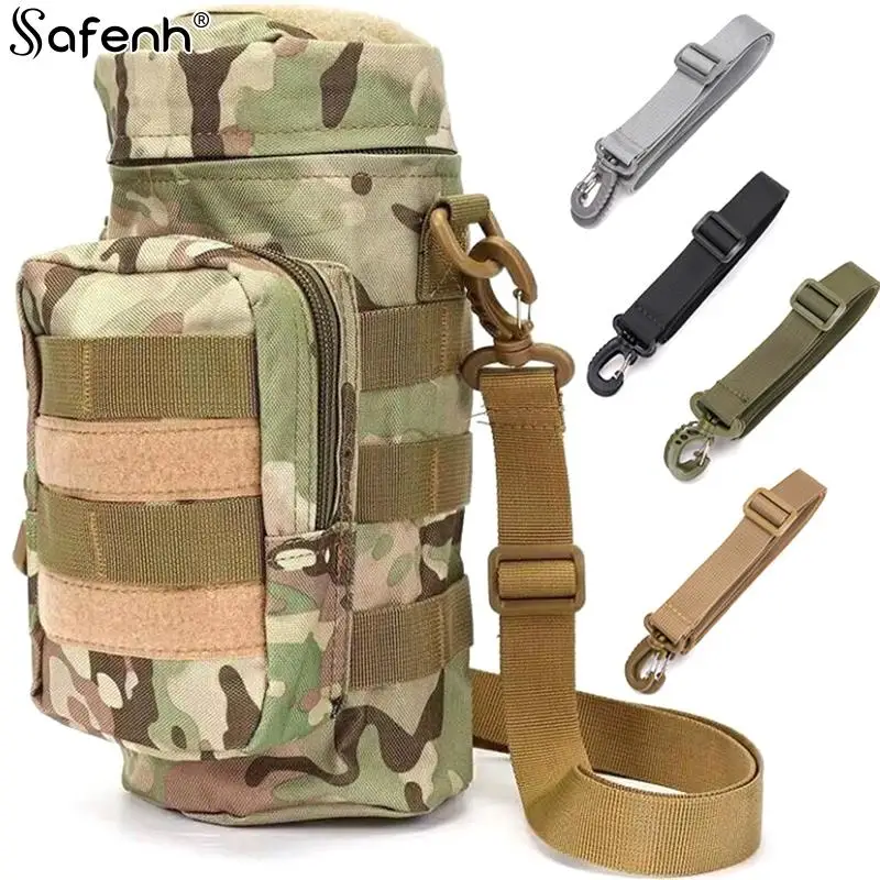 1pcs Universal Tactical Bag Shoulder StrapOutdoor Adjustable Replacement Nylon Shoulder Strap For Water Bottle Pouch Hunting Bag