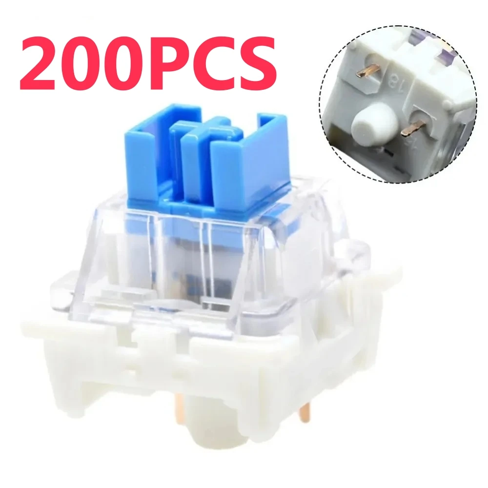 10/50/200 peças de interruptores de teclado, clickers de teclado, substituição de teclas, interruptor tátil de 3 pinos de plástico para acessórios de reposição