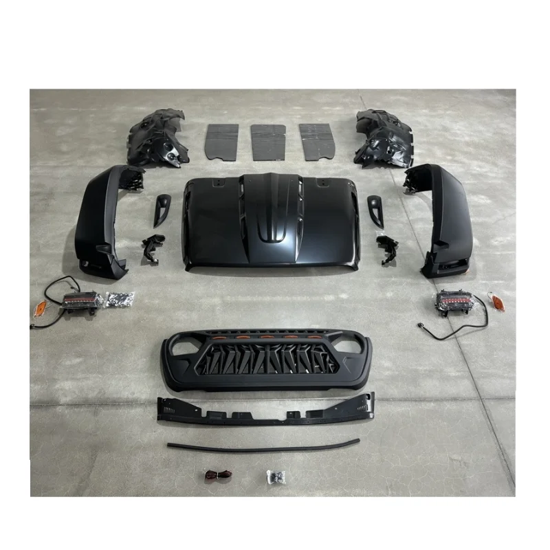Off‑road Exterior Body Mod Assembly, Front Flare And Grille Component Set, Bolt‑on Outer Body Upgrade Fitting Parts Fit F