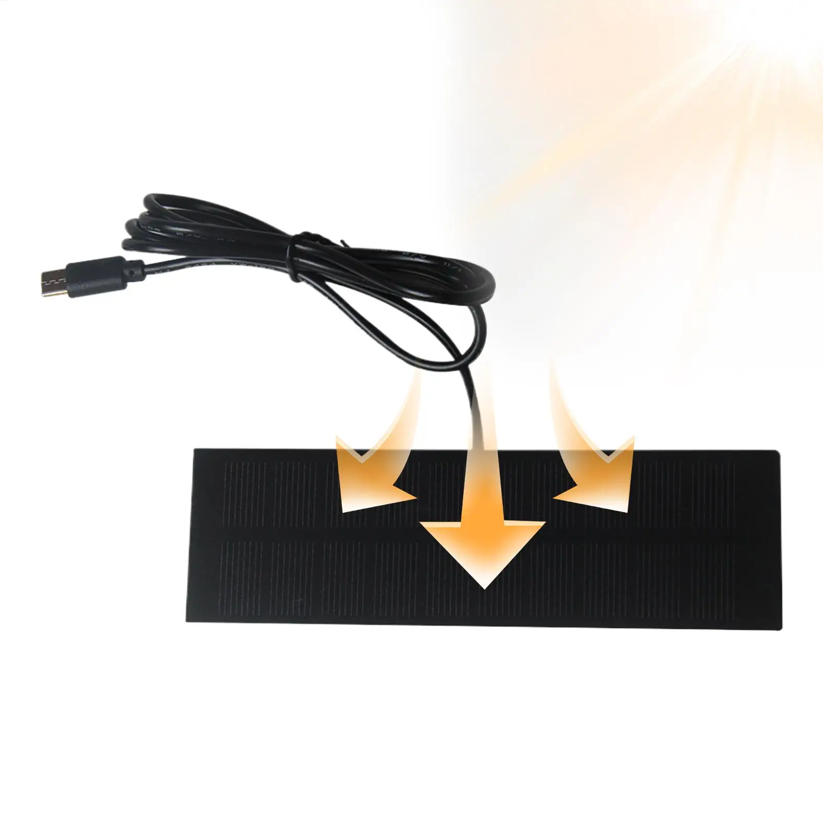5W 5V Solarladegerät Typ-C Tragbares Powerbank-Panel für Telefon USB-Geräte Überwachungskamera Camping Notstromausfall Backup – Detail 3