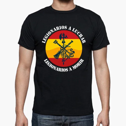 Legionarios ein luchar, legionarios ein morir. Spanisches ausländisches Legion-T-Shirt 100% Baumwolle O-Ausschnitt Kurzarm lässig Herren T-Shirt