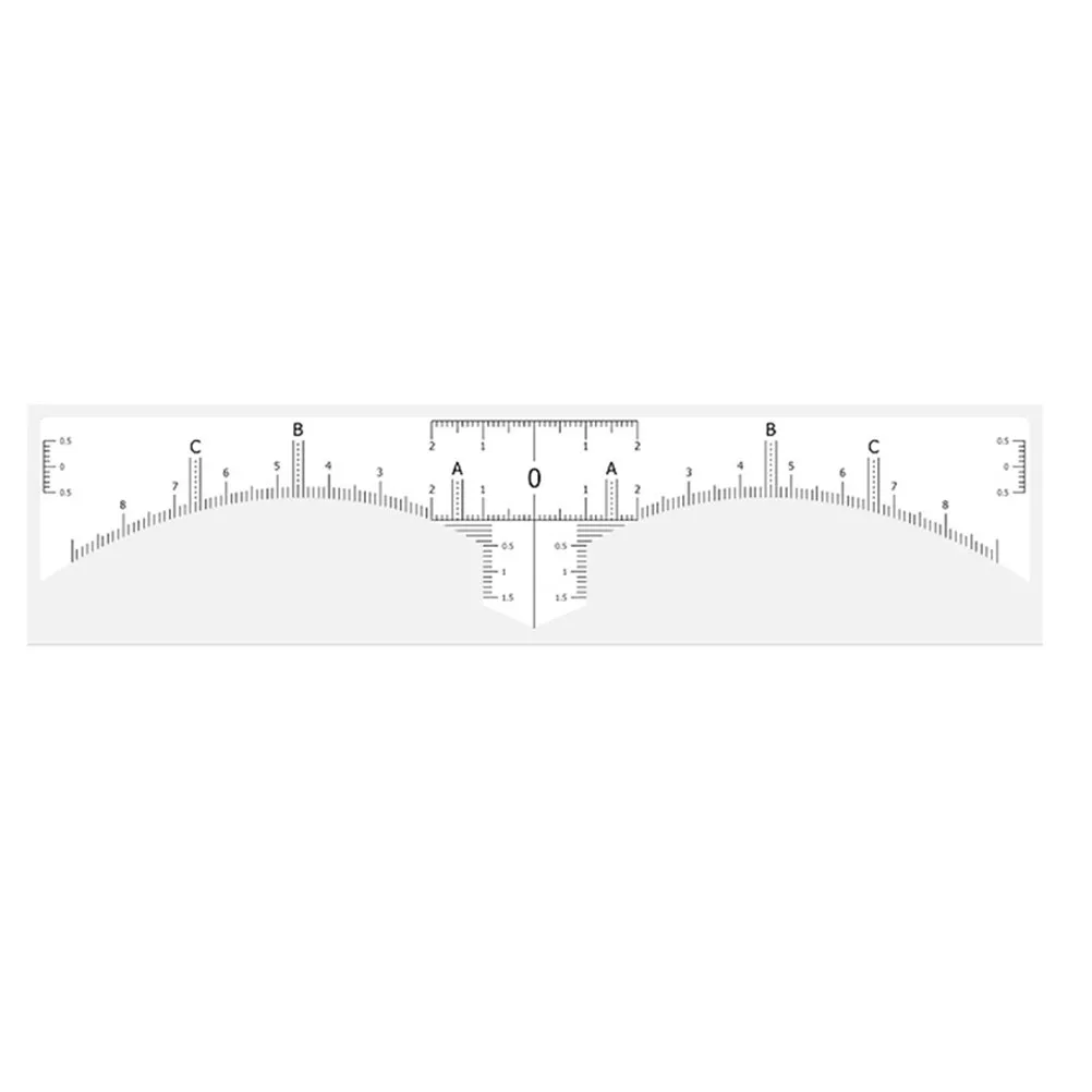 50Pcs Disposable Eyebrow Ruler Sticker Mini Vernier Caliper for Tattoo Jewelry Craft Measurement Lightweight Portable Eyebrow