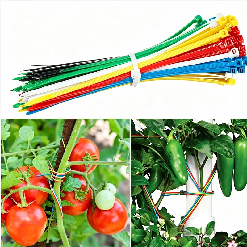 Reusable Cable Ties Nylon Zip Ties 3.6x150mm Removable Adjustable Straps Mixed Colors UV Resistant for Office Garden Garage