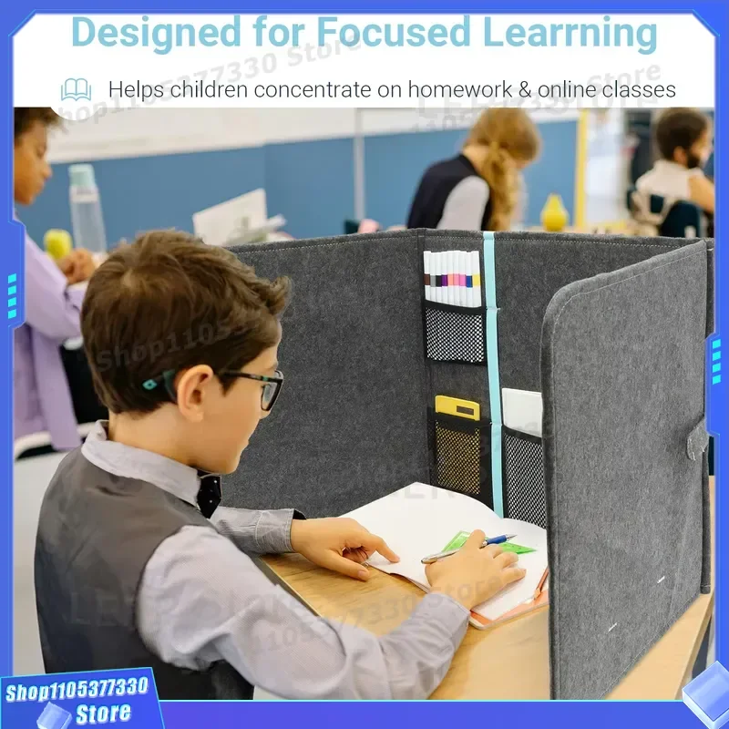 2 Piece Portable Desk Divider Baffle Privacy Screen for Classroom Office Use Suitable for Adults and Students Study Partition