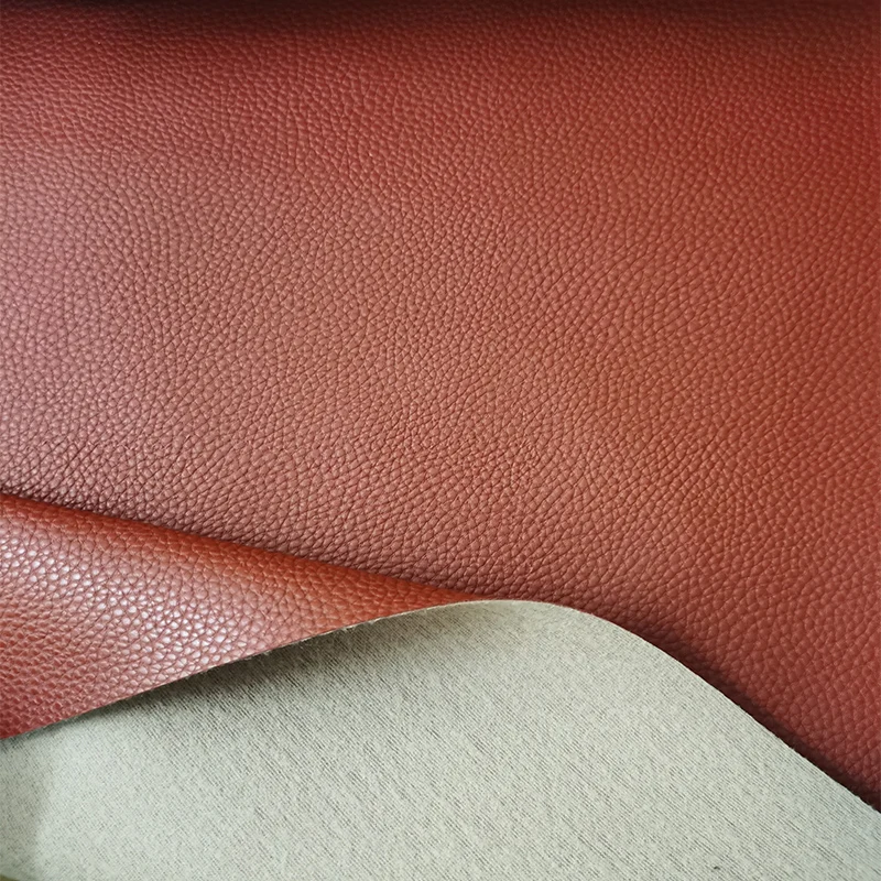 Good,Small Lychee Pattern,Red Brown Faux PU Leather Fabric, Sewing Material, PU Artificial Leather,DIY Sofa,Bag,Chair Cover,