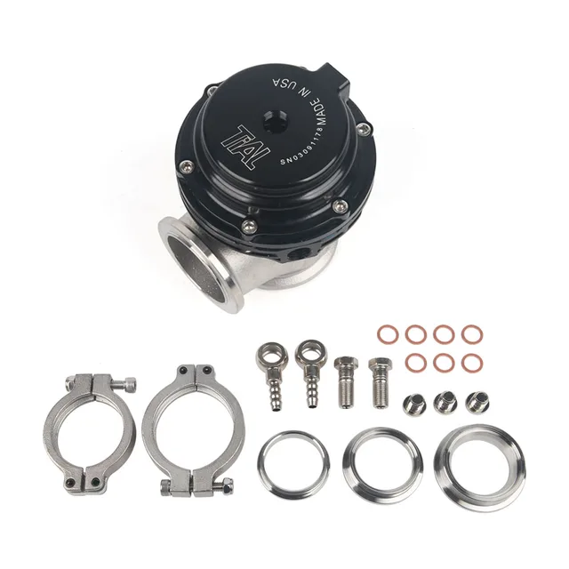 Uniwersalna samochodowa 38mm zewnętrzna przepustnica V-Band z kołnierzem Turbo przepustnica do kolektora turbo doładowania Akcesoria samochodowe