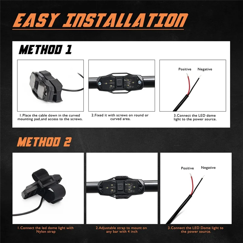 

Red White Dual Color LED Dome Light For UTV Roll Cage Utility Light With Switch For Polaris For RZR 4WD For Can-Am