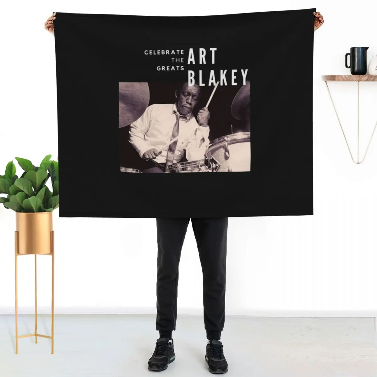 

Art Blakey: Great Jazz Drummer/ Musician Throw Blanket Warm Comfortable Blanket Gift for Parents Friends