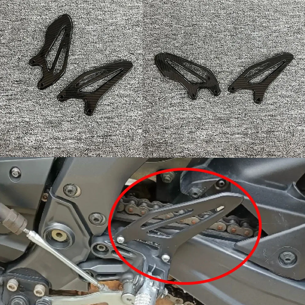 

Motorcycle Accessories Foot Pad Protector Carbon Fiber Driver' S Heel Protector For Yamaha YZF-R7 2022 2023 2024