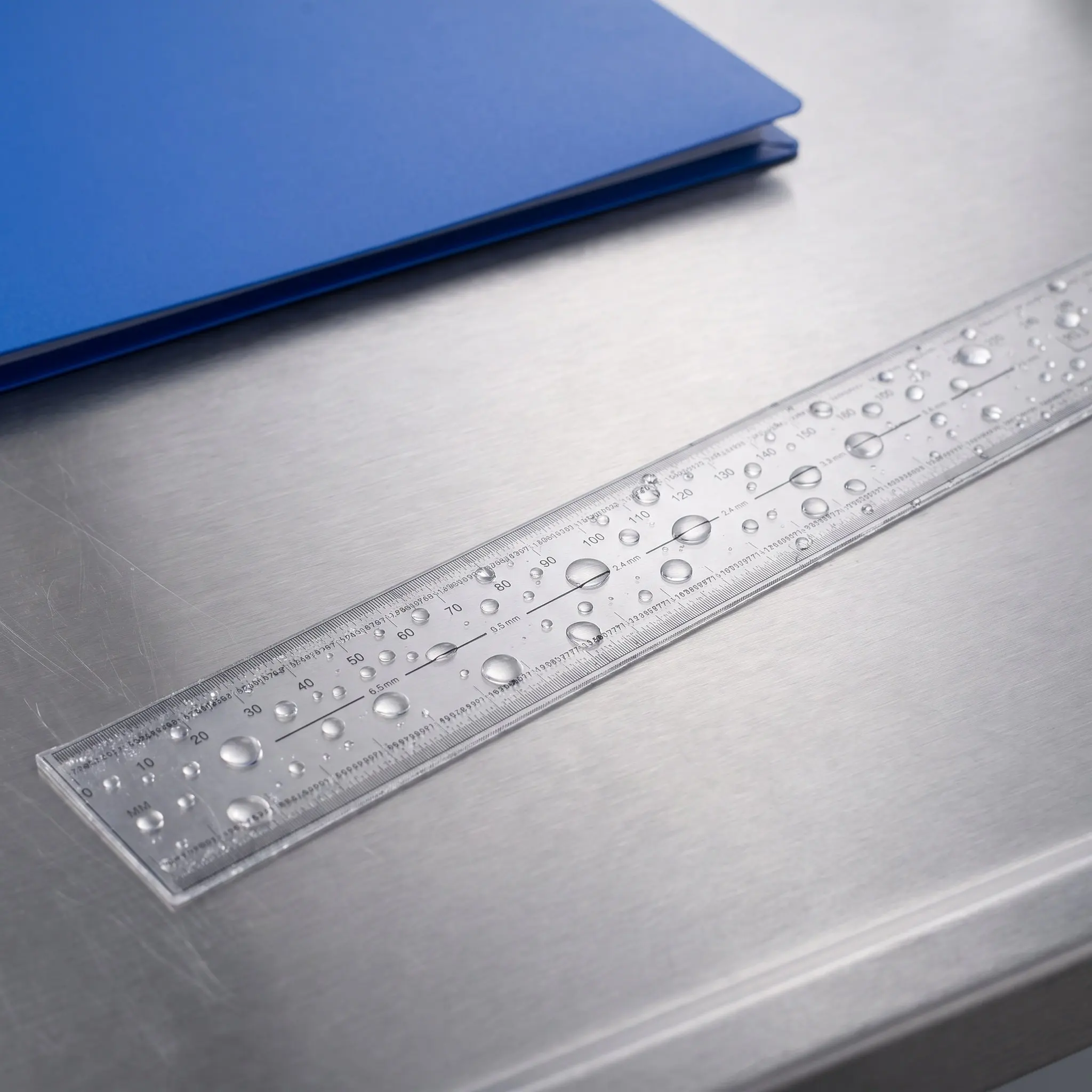 Clear Plastic Ruler Waterproof Soft Folding Flexible Straight Edge Calibration Measuring Industrial Inspection