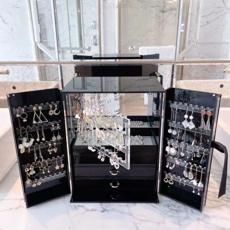 Jewelry storage box, multi-layer drawer storage cabinet, hanger hanging cabinet