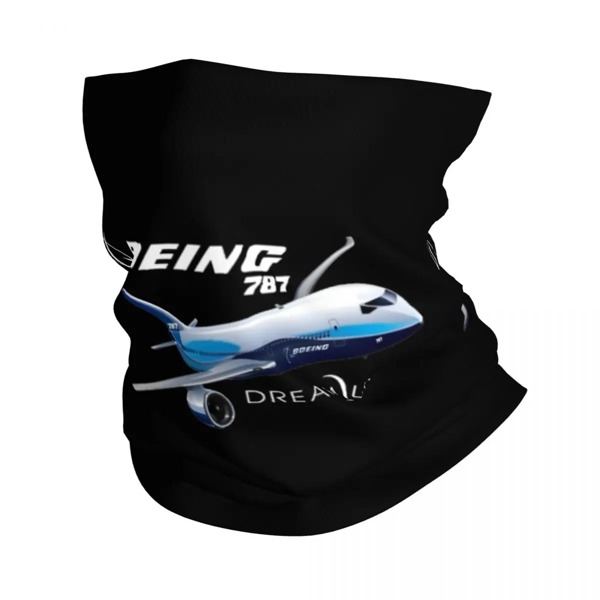 Boeing 787 Dreamliner Bandana Neck Gaiter Airplane Mask Scarf Multifunctional Headband Fishing for Men Women Adult Breathable