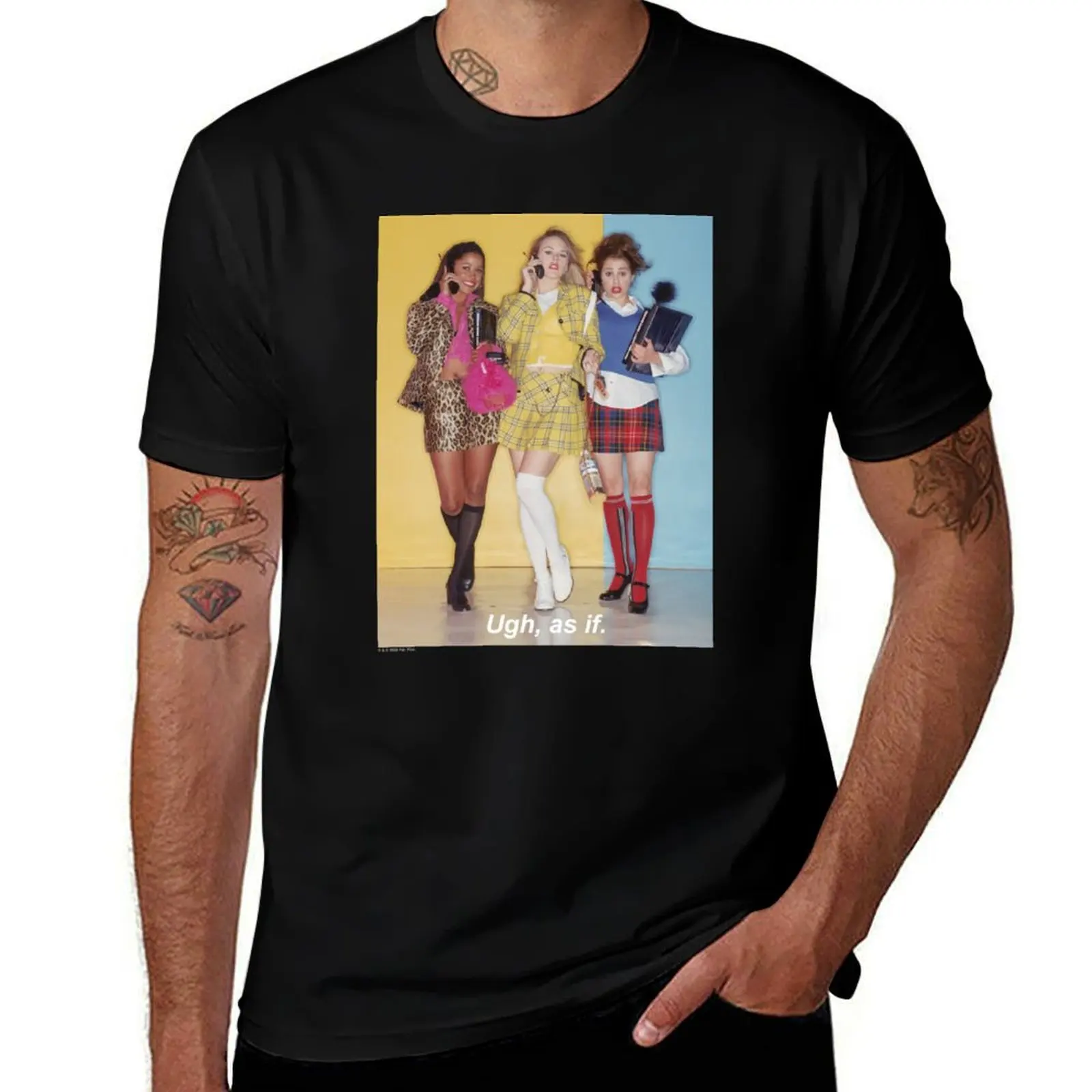 Clueless As If Group Cell Phone Photo T-Shirt Sports Casual Short Sleeve Cotton Tee T-Shirt