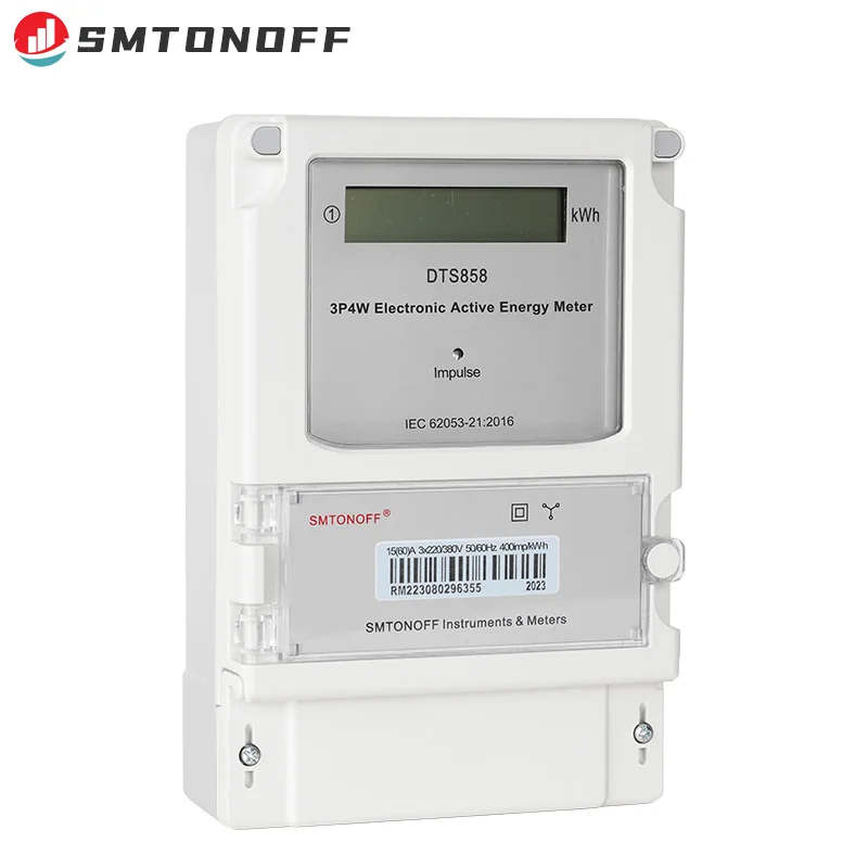 Three Phase Four Wire Electronic Active Energy Meter kWh LCD Display Power Consumption Monitor 3x220V/380V Electricity Meter