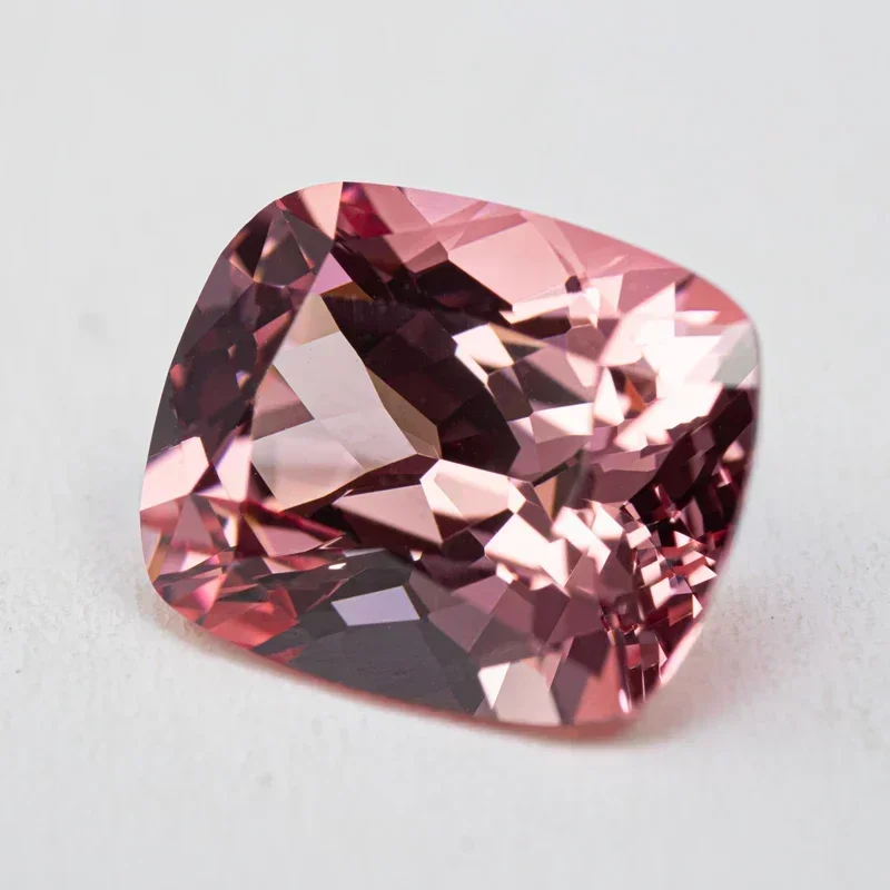 الجملة مختبر نمت Padparadscha الأحمر لوتس زهرة مستطيلة وسادة شكل VVS1 سحر DIY بها بنفسك لصنع المجوهرات تحديد AGL Cert