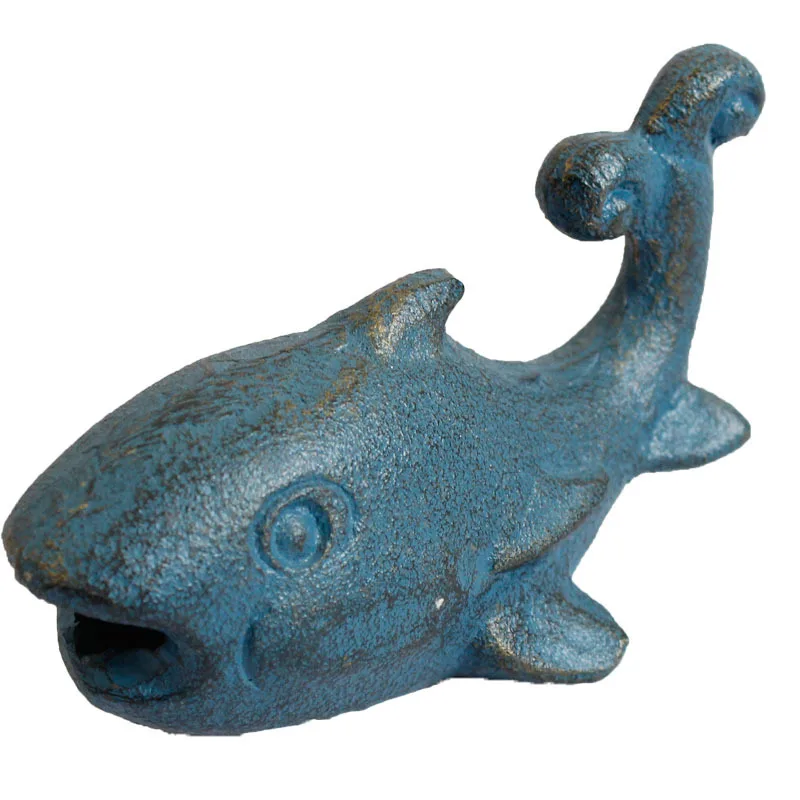 

Whale fish shape cast iron open holder for office decor beer bottle opener Blue Kitchen bar tools Drink Opening handmade craft