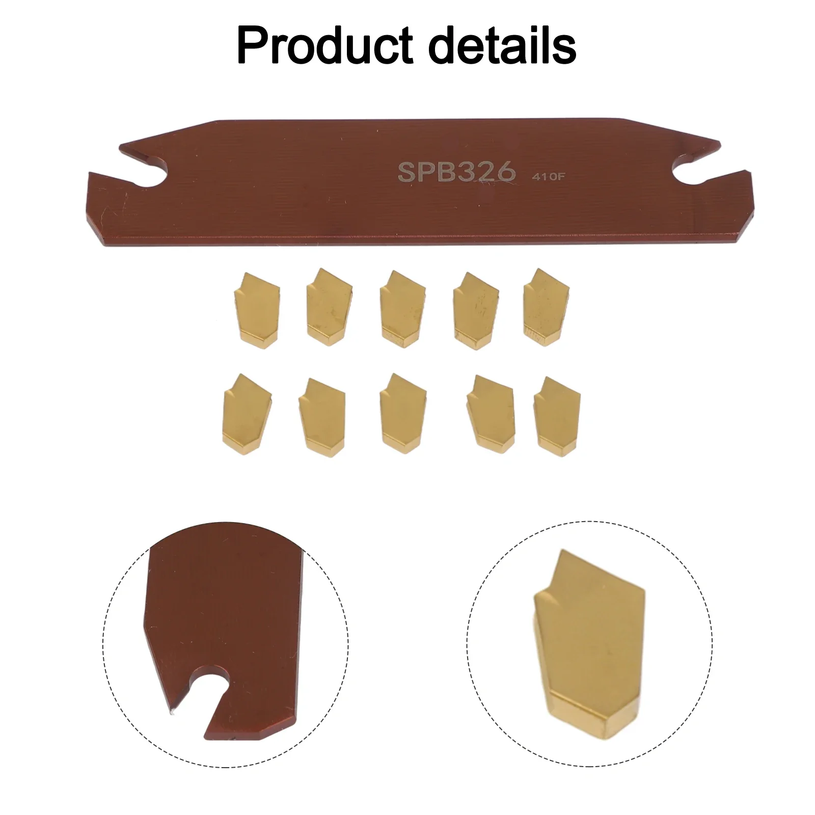 

SPB326 Lathe Cut-Off Grooving Parting Tool-Holder With 10pcs GTN-3 SP300 Inserts Lathe Cutting Slotting Tool Holder Blade