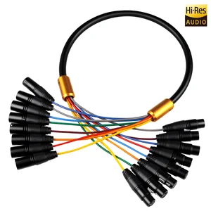 Kabel XLR XSSH M / F 8 Saluran Kabel Ular Multi-Media Profesional 8 Pasang Kabel Ekstensi Audio Seimbang XLR Pria ke Wanita 3 Pin XLR 8 ular kabel penjualan terbaik - №