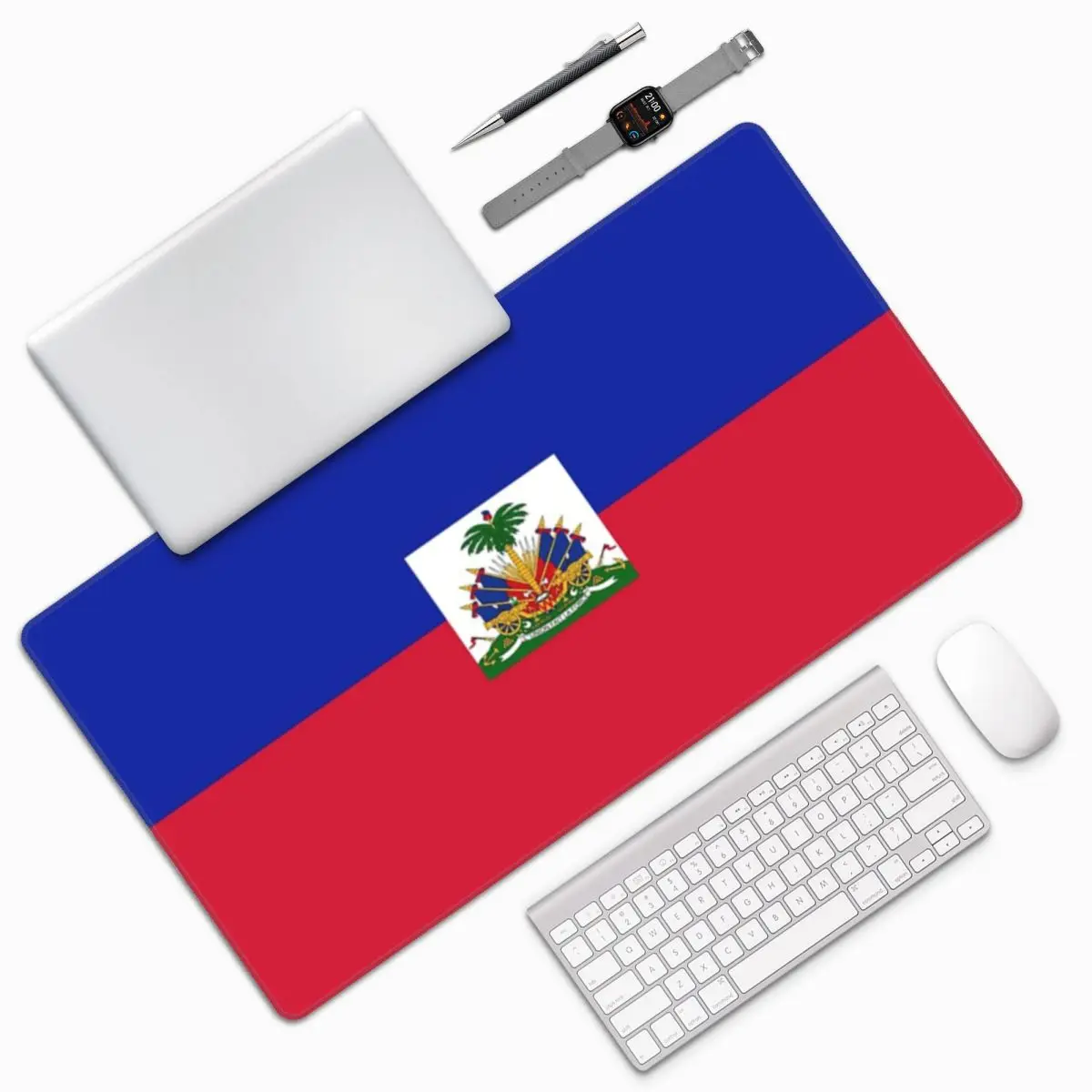 

Большой коврик для мыши с флагом Гаити, коврик для клавиатуры и мыши, коврик для геймеров, для ПК, ноутбука, офисных принадлежностей, настольный коврик