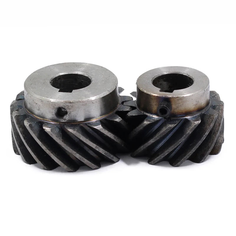 2PCS 1M 25T Helical Gear Pinion Bore 8/10/12/14/15/16mm Model 1.5 Motor Gear With Step 45# Steel Left、Right Helical Gear