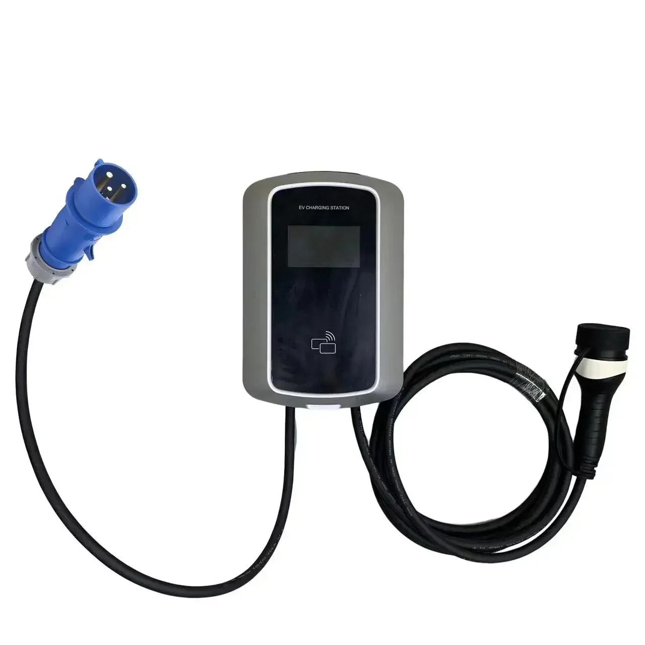 Wall mounted Swipe to start the version LED display 22kw 32A Type2 new energy vehicle AC charging pile
