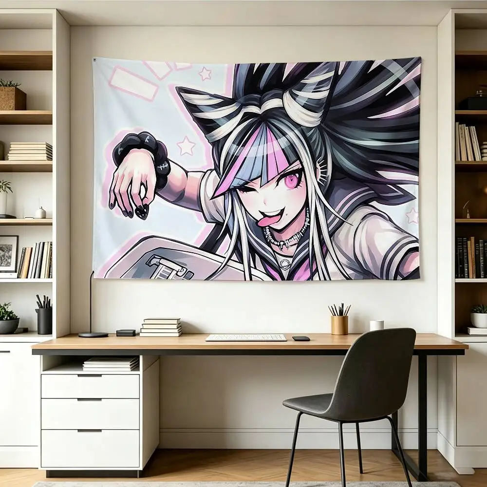 Anime Danganronpa Ibuki M-Mioda Flags Wall Hanging Background Art Banner for Bedroom Home Outdoor