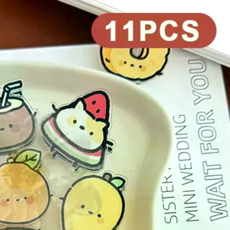 7-11 Pcs Cute Fruit Vegetable Snack Bag Sealer Clips Multi Purpose Clips for Food Packages Receipts Notes Files Book Pages Phot