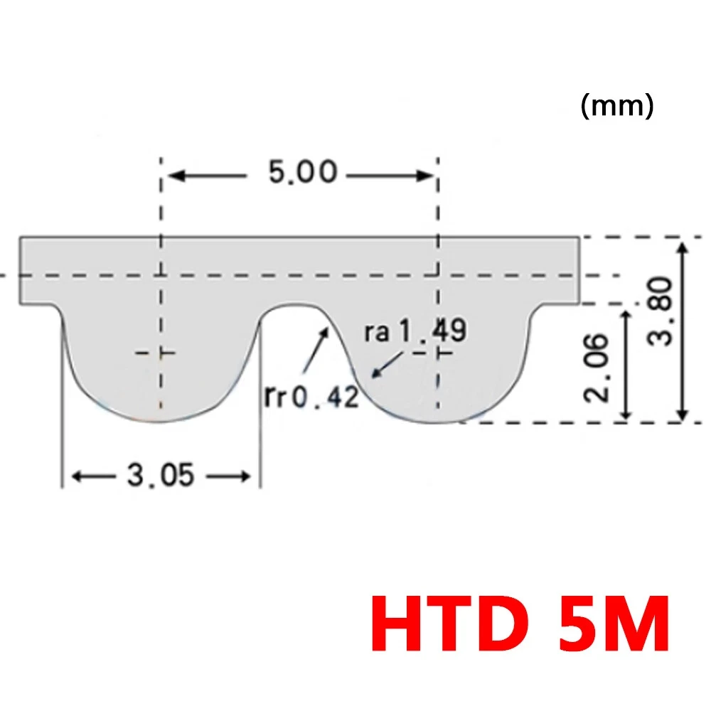 1Pcs Timing Belt HTD 5M Length 175mm-390mm Rubber Synchronous Belt Width 10 15 20 25 30mm CNC/3D Parts