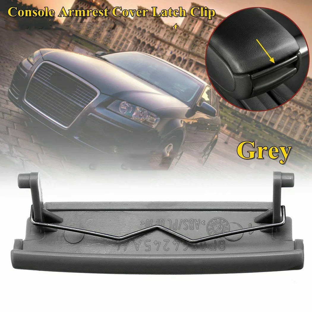 Gray/Car Armrest Lid Console Cover Latch Clip Catch for Audis A3 8P 03-12 Auto Centre Console Automobiles Accessories