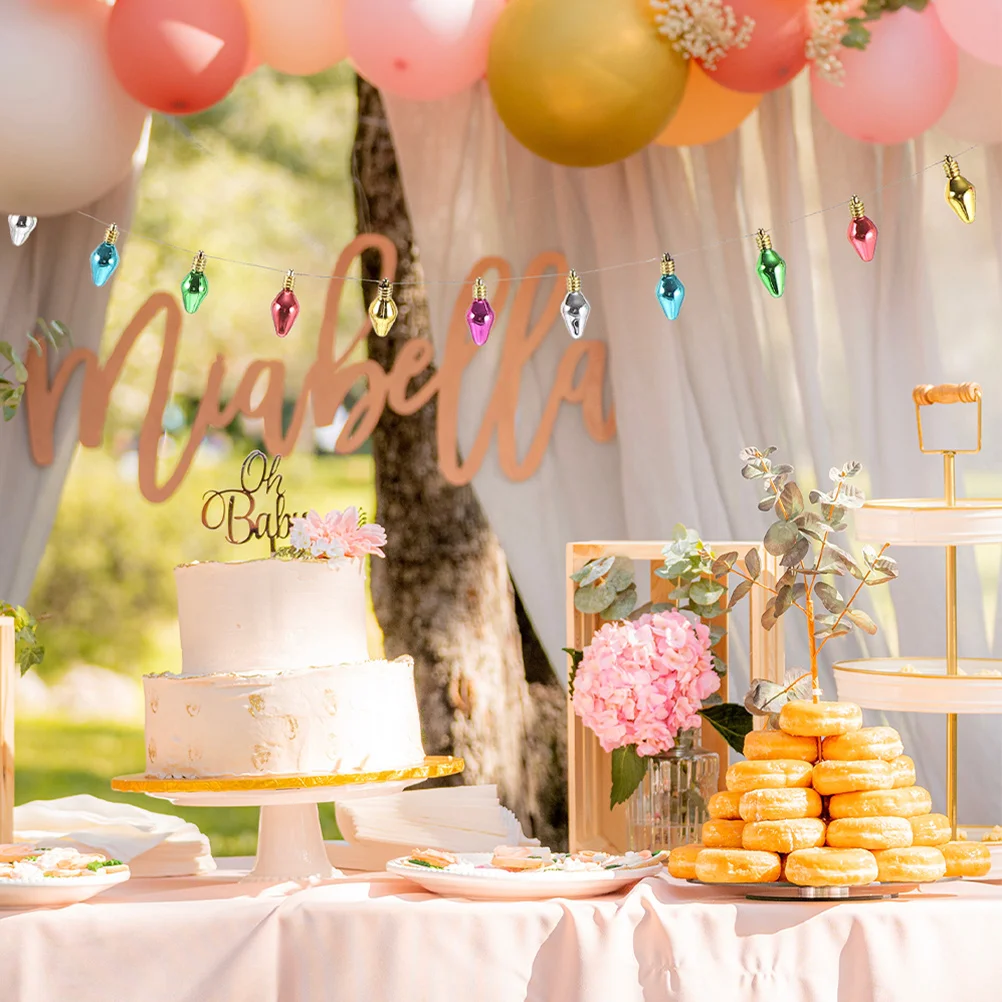 

1 Roll Lamp Beads Bulb Beads Christmas Decoration DIY Pendant Miniature House Furniture Craft Ornaments Plastic Bulbs Xmas Decor