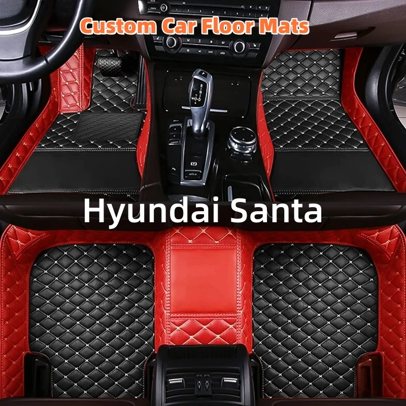 

Полный комплект кожаных автомобильных ковриков для Hyundai Santa Fe DM NC 2013 ~ 2018, 7-местные водонепроницаемые накладки для автомобиля