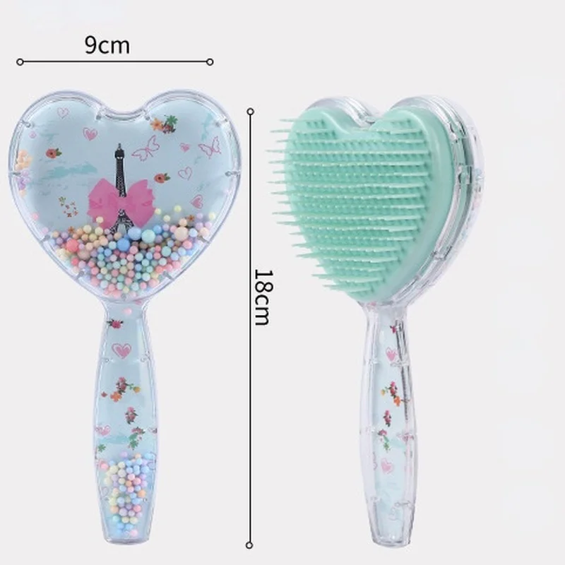 Child and Women Hair Comb Portable Heart-shaped Safety Airbag Comb Cute Straighten Hair Brush Massage Hairdressing Products