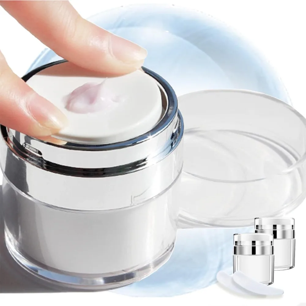 15/30/50ml Empty Airless Pump Jar Refillable Acrylic Cream Vacuum Bottle with Spoon Portable Container of Makeup Lotion Cosmetic view 3