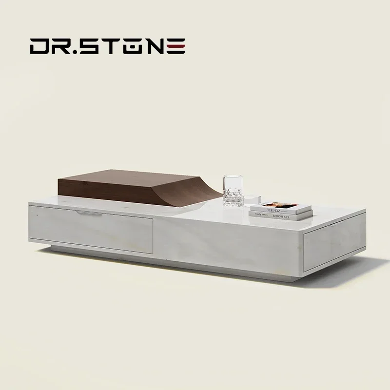 

Простой современный журнальный столик из натурального мрамора, ТВ-шкаф, маленькая квартира, гостиная, дом