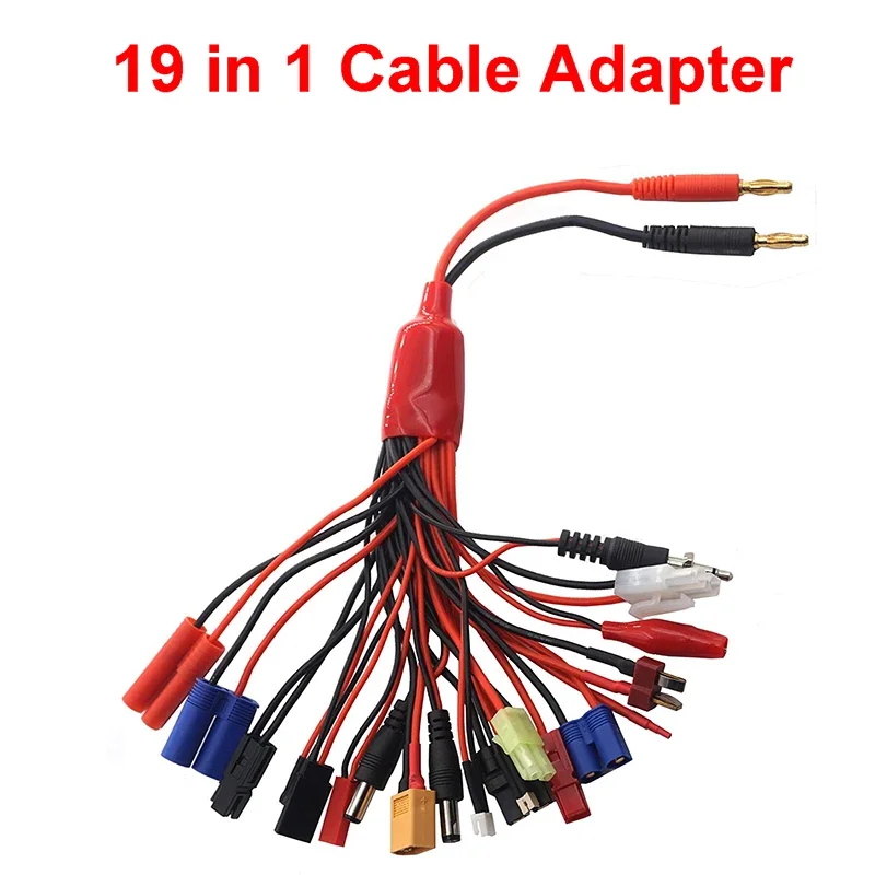 1PCS Multifunction Balance Charging 19IN1 19 in 1 Cable Adapter XT60 EC3 EC5 HXT TAMIYAS For IMAX B6 B6AC Charger