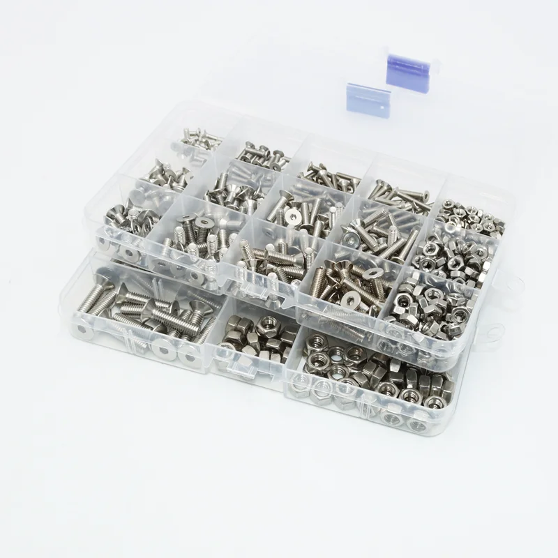 Innen sechs kant versenkte Flach kopfs ch raube Kit m2, 5 m3 m4 m5 m6 Sechs kant Innen sechs kant mutter 2,5 Edelstahl din7991 Maschinen schraube – Detail 1